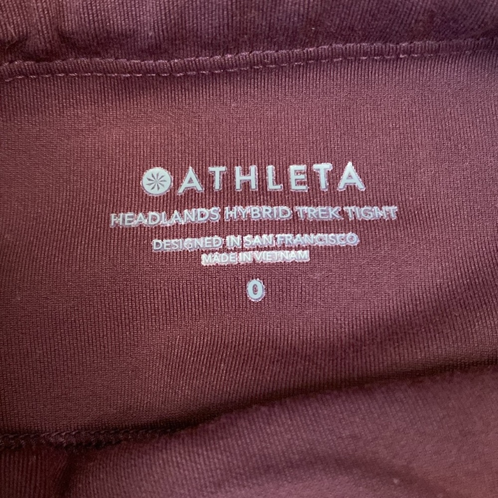 Athleta Headlands Hybrid Trek Tight- Purple- Women Sz 0 - Picture 3 of 6